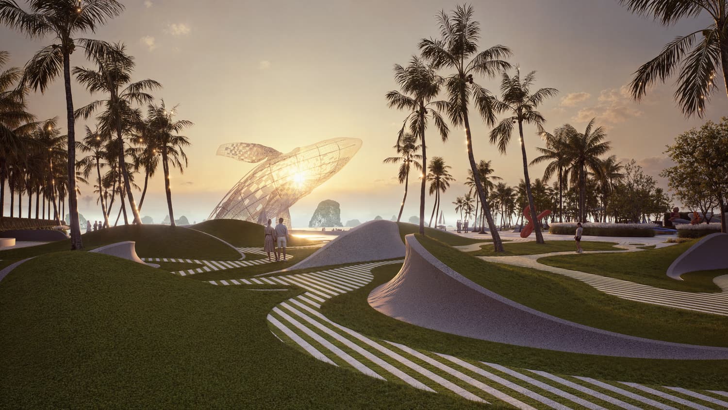 Cá voi hoàng hôn & Sóng đại dương amenity