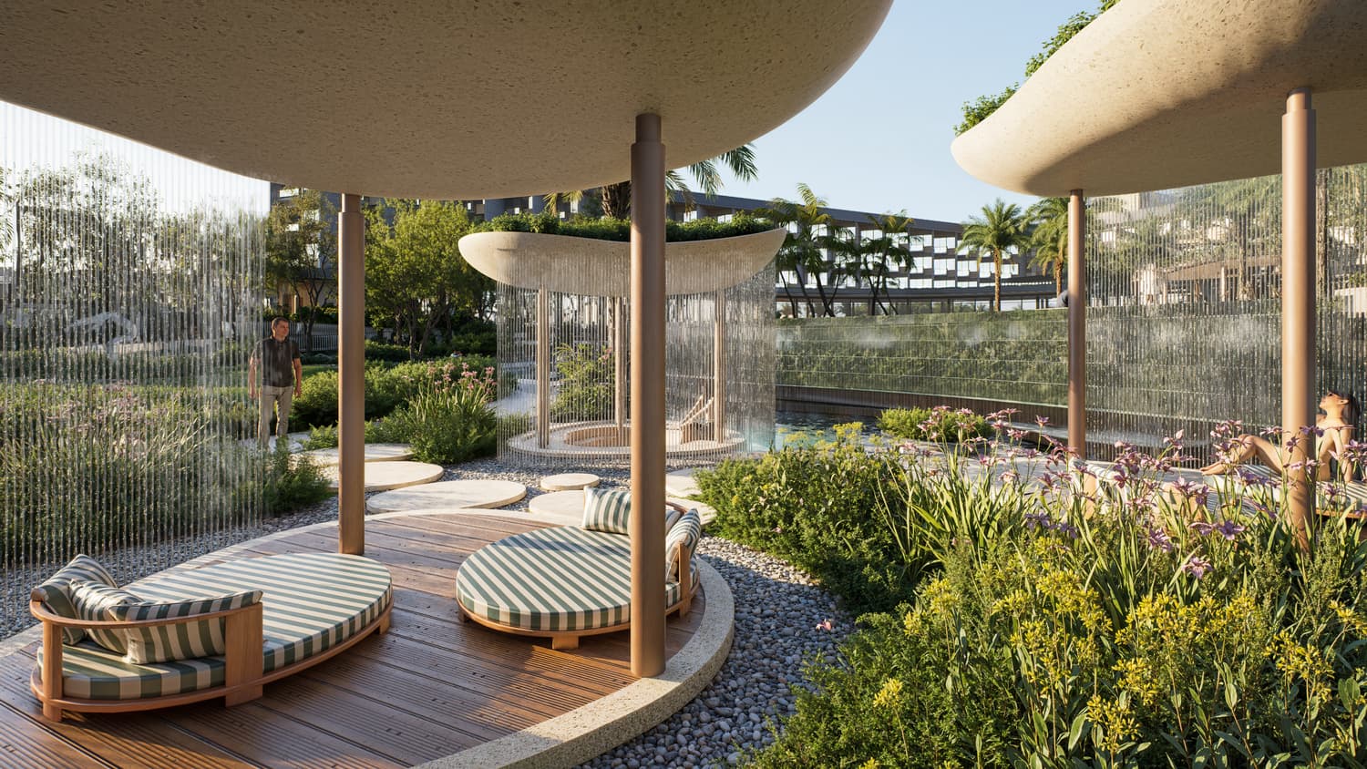 Chòi nghỉ thác nước amenity