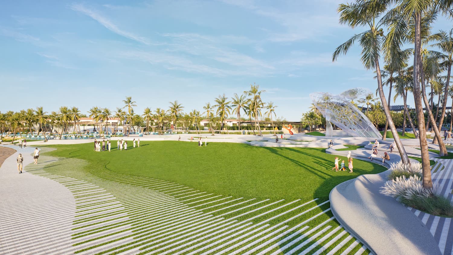 Quảng trường & khán đài Beach Club amenity